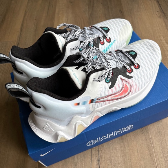 Men’s Nike Giannis Immortality size 12 white/clear/black - Picture 1 of 7